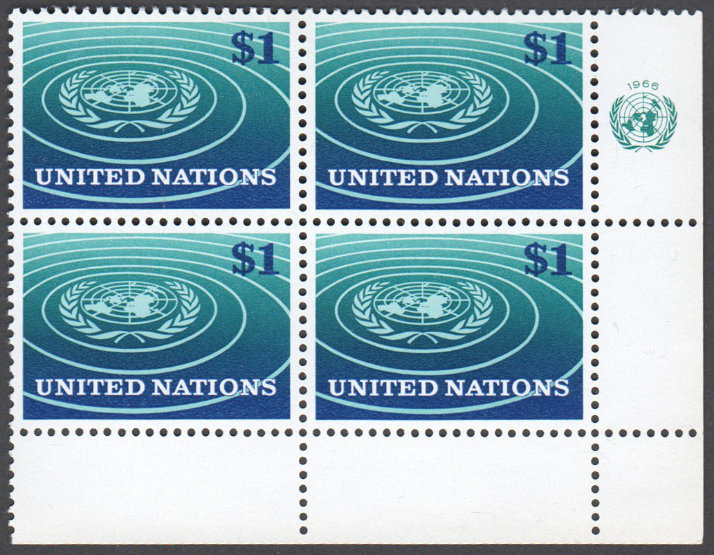 United Nations New York Scott 150 MNH (A4-6) LR - Click Image to Close
